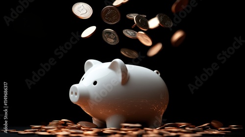 The Piggy Bank and Coins