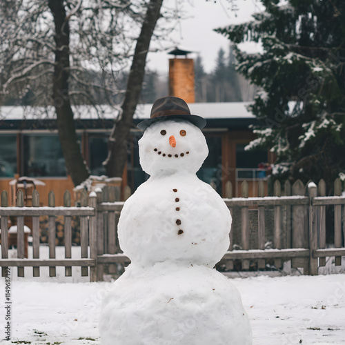 snowman in the snow