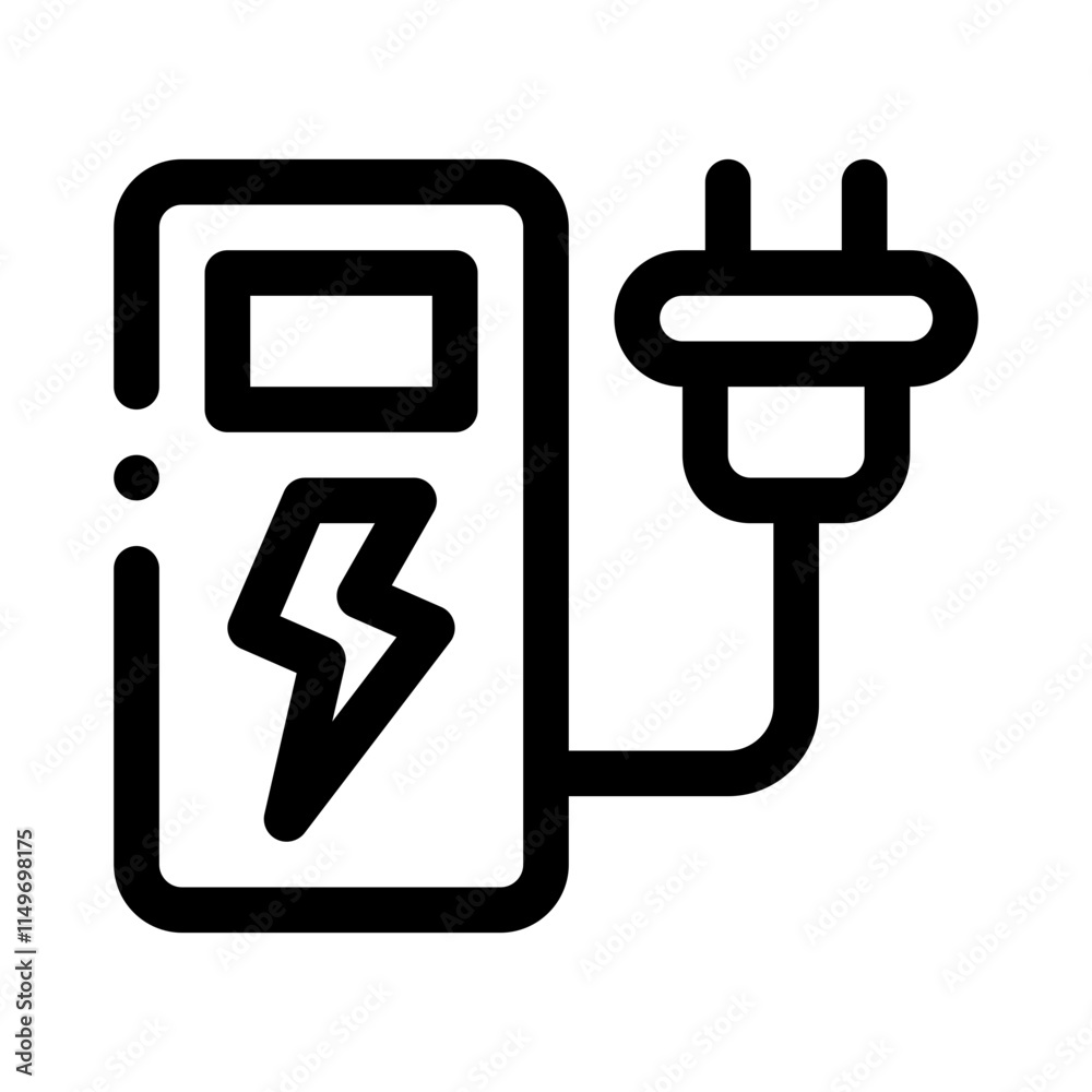 Electric line icon Electric line icon