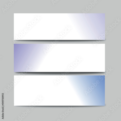 set of three banners