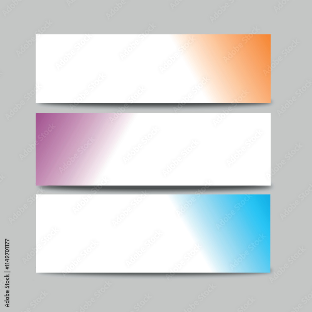 Fototapeta premium set of banners with shadow