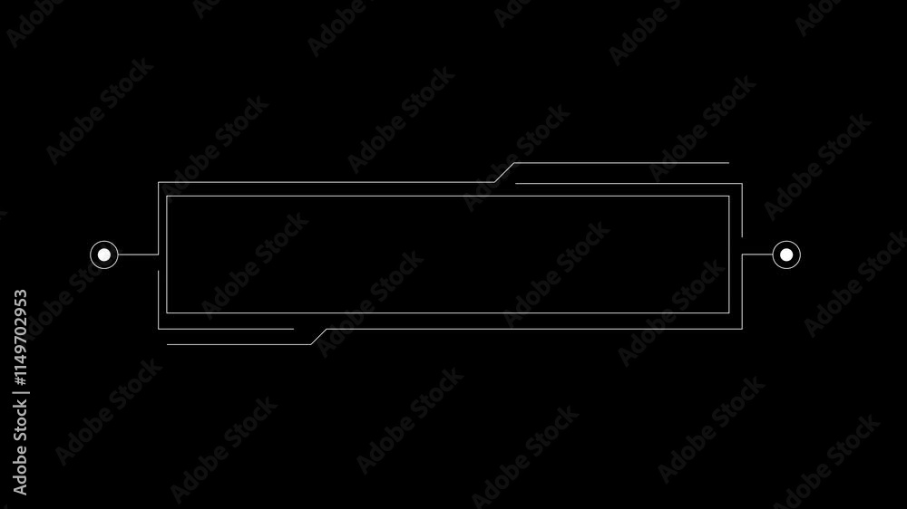 Call out animation on black background, frame element. 4K video Call out animation on black background, frame element. 4K video
