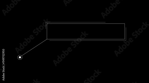 Call out animation on black background,   frame  element. 4K video