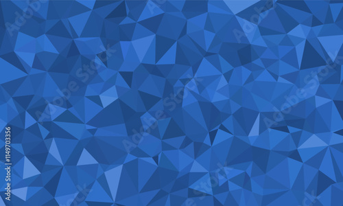 Sky blue mosaic background with polygons. Illusion irregular geometric triangle pattern texture for idea, artwork, header, advertisement, display, backdrop