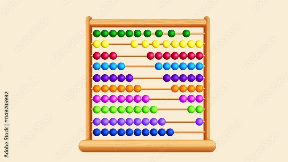 Cartoon wooden colorful abacus Cartoon wooden colorful abacus