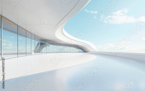 3d render of a modern building