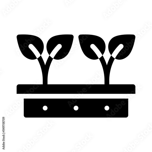 flower bed glyph icon