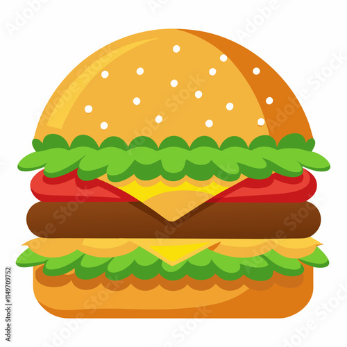 hamburger isolated on white