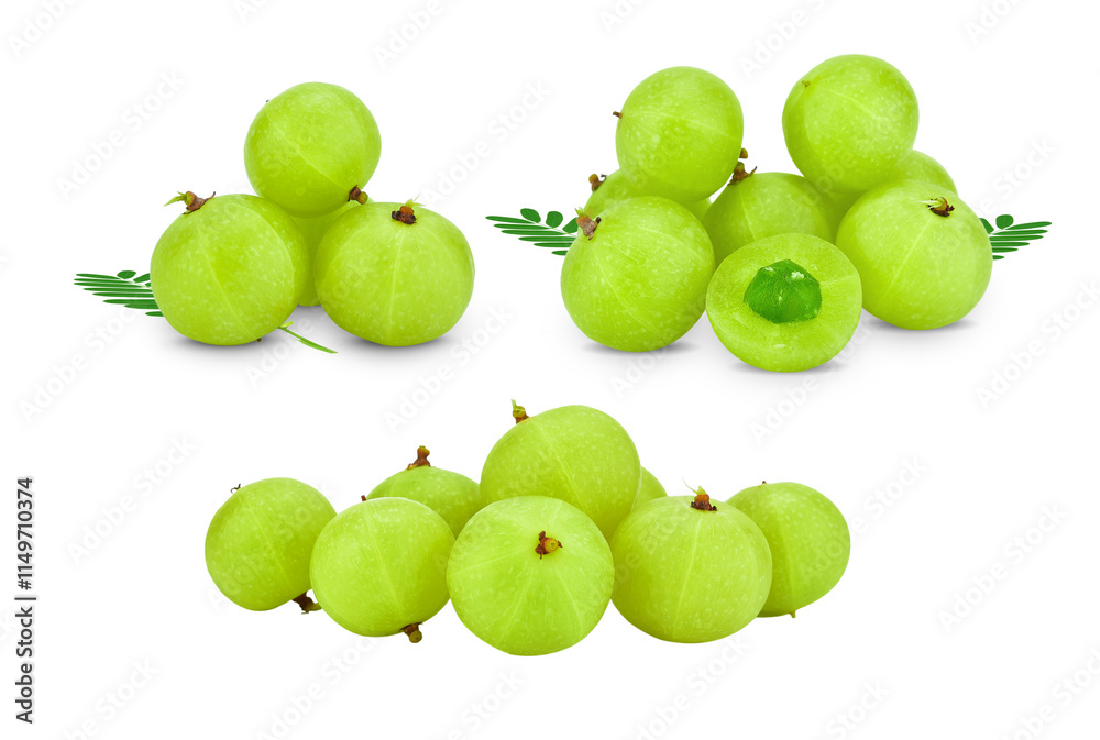 Indian gooseberry with leaf isolated on transparen png. Indian gooseberry with leaf isolated on transparen png.