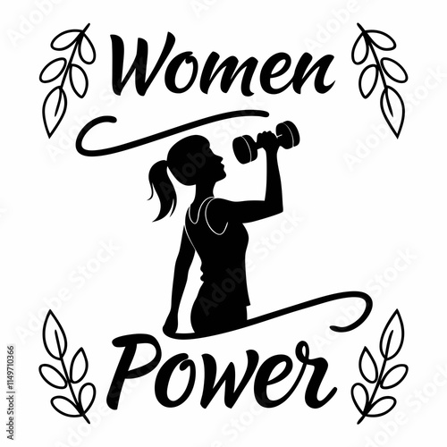 Woman Power exercise vector 