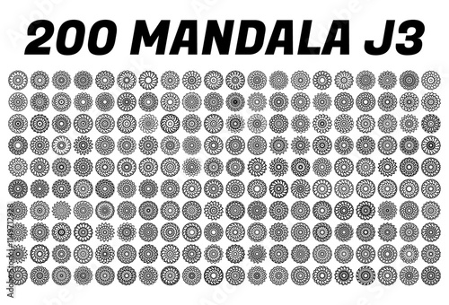 various mandala collections - 200 set yoga pattern