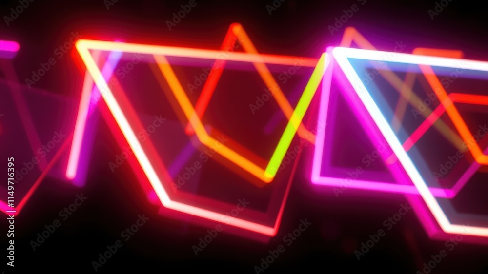 Abstract Neon Light Shapes Intertwined in a Vibrant Display of Color and Energy Abstract Neon Light Shapes Intertwined in a Vibrant Display of Color and Energy