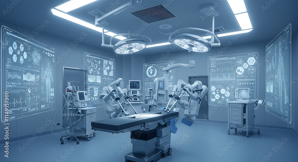 © bismilah - Advanced Robotic Surgery Room Futuristic Healthcare Technology © bismilah - Advanced Robotic Surgery Room Futuristic Healthcare Technology