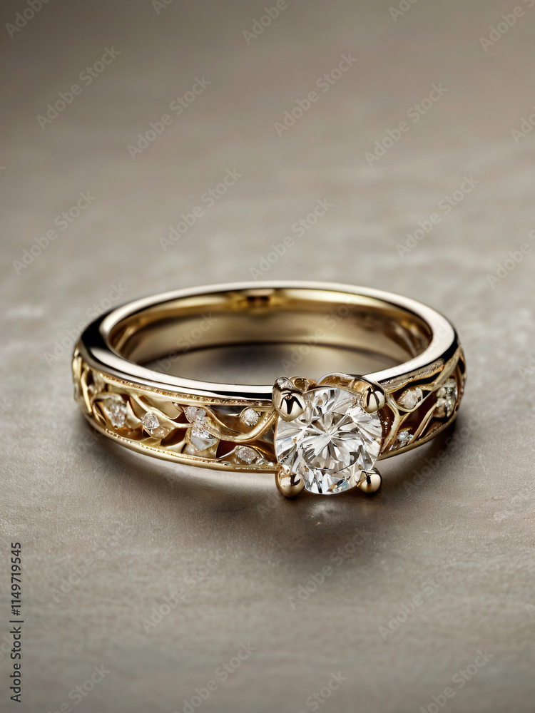 Wedding ring featuring a flawless diamond. Wedding ring featuring a flawless diamond.