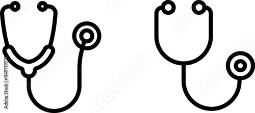 "Stethoscope Icon: Clear and Professional Vector Design for Healthcare"