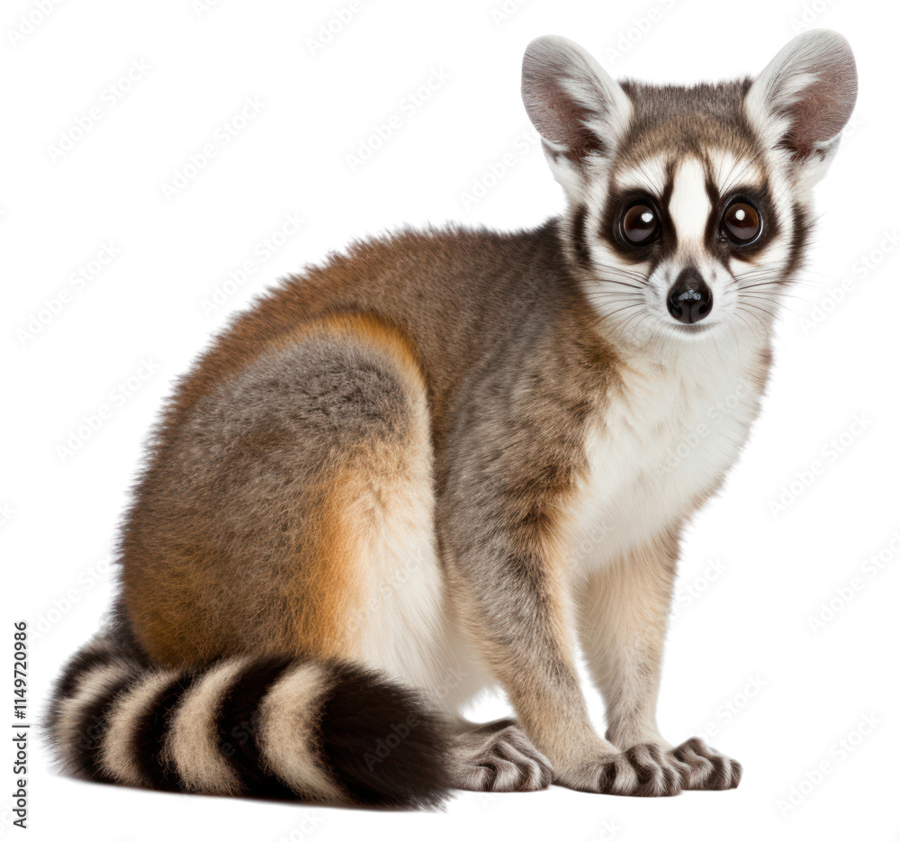 Obraz premium PNG Ringtail animal wildlife mammal.