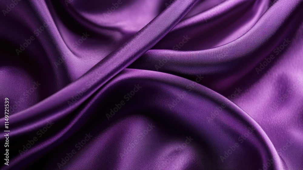 Fototapeta premium Abstract Draped Purple Silk Fabric