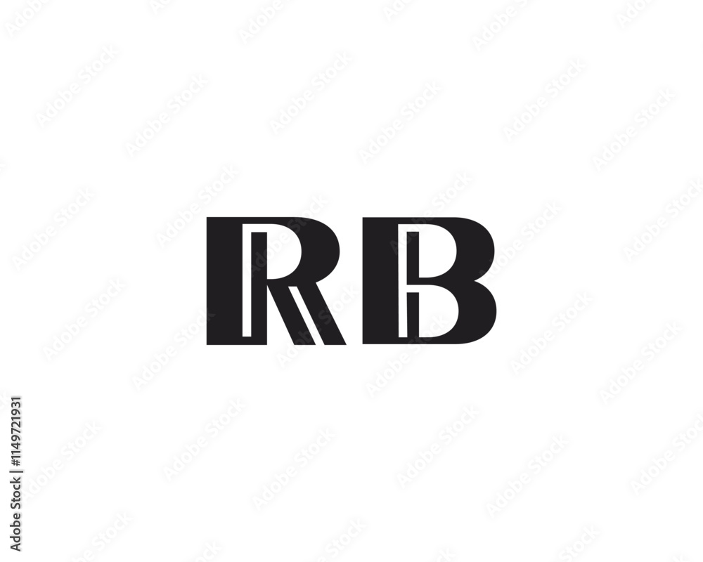 creative letter RB logo design template creative letter RB logo design template