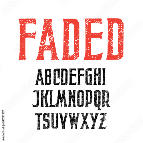 Faded. Craft distressed vintage typeface