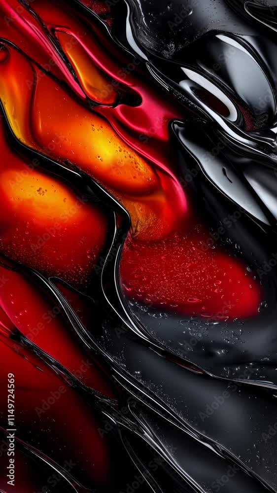 Vibrant colors dance together in a captivating blend of red, yellow, and black, creating depth and texture. The artwork showcases smooth, flowing shapes full of energy and intrigue. Vibrant colors dance together in a captivating blend of red, yellow, and black, creating depth and texture. The artwork showcases smooth, flowing shapes full of energy and intrigue.