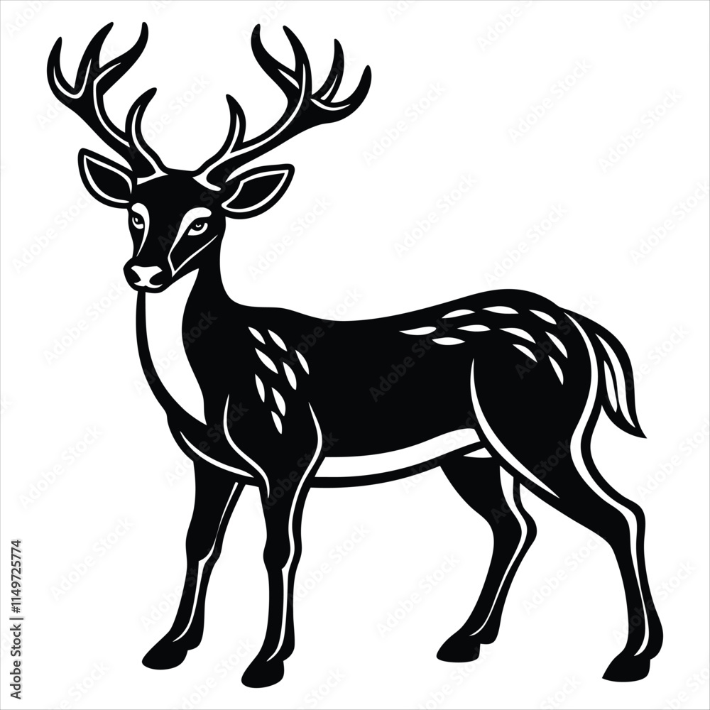 deer silhouette vector style deer silhouette vector style