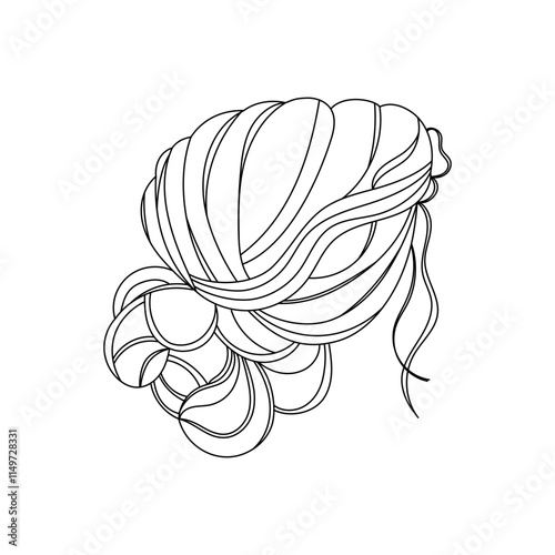 Woman hairstyle illustration