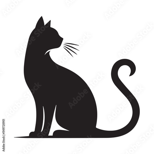 Wallpaper Mural Elegant Cat Silhouette Vector Art for Your Project Torontodigital.ca
