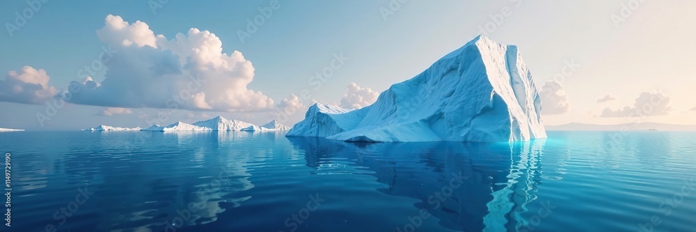 custom made wallpaper toronto digitalAn iceberg floating with its tip exposed above the waterline, waterline, iceberg