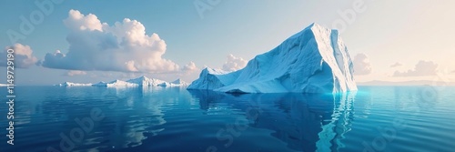 Wallpaper Mural An iceberg floating with its tip exposed above the waterline, waterline, iceberg Torontodigital.ca