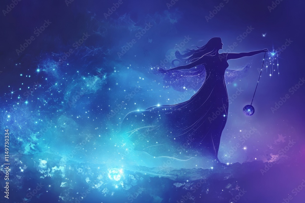 Fototapeta premium Exploring the mystical virgo zodiac sign astrology calendar and esoteric fortune telling insights