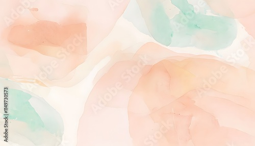 Soft Pastel Minimalist Watercolor Composition