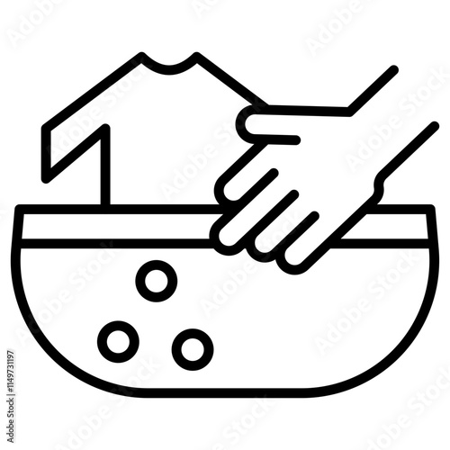 Hand Washing Clothes Icon