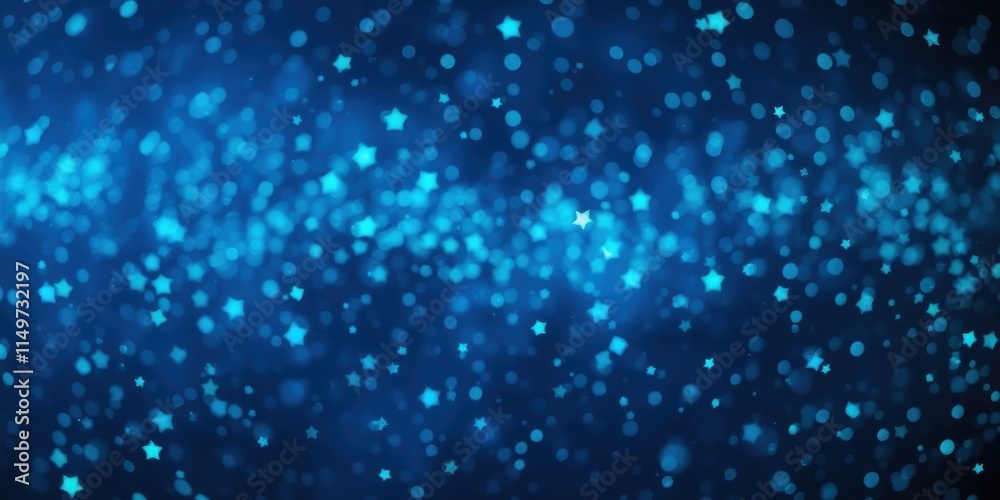 Fototapeta premium Abstract Blue Sparkle Background with Starry Night Design