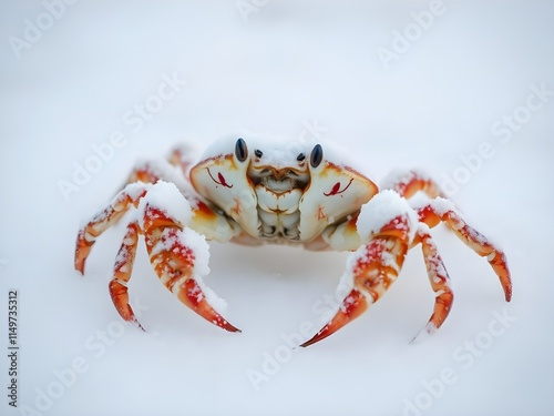 crab on snow