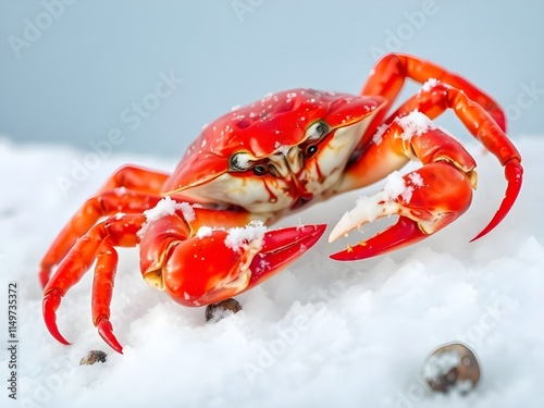 crab on snow