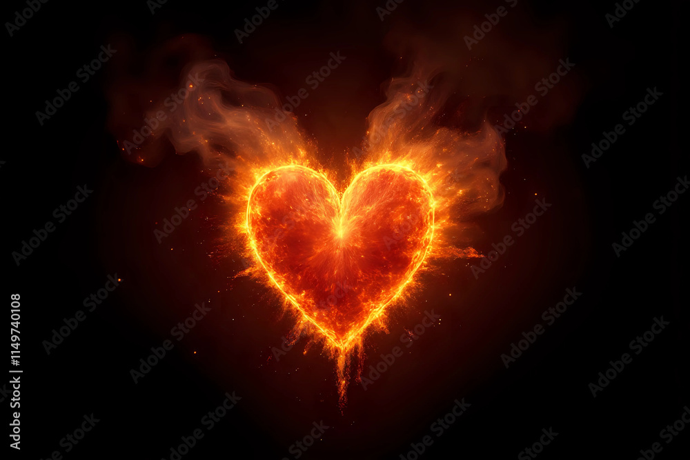 Heart Fire Flame Sparks Hot Explosion Burn Love Romance Hell Heat. Isolated on Black. Overlay Screen Effect. Heart Fire Flame Sparks Hot Explosion Burn Love Romance Hell Heat. Isolated on Black. Overlay Screen Effect.