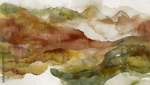 Earthy Watercolor Blend - Abstract Tones