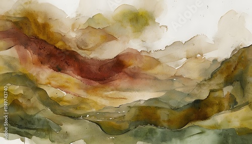 Earthy Watercolor Blend - Abstract Tones