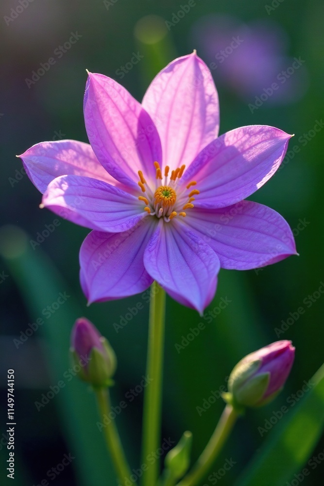 A delicate purple flower with intricate details, delicate, spring, garden A delicate purple flower with intricate details, delicate, spring, garden