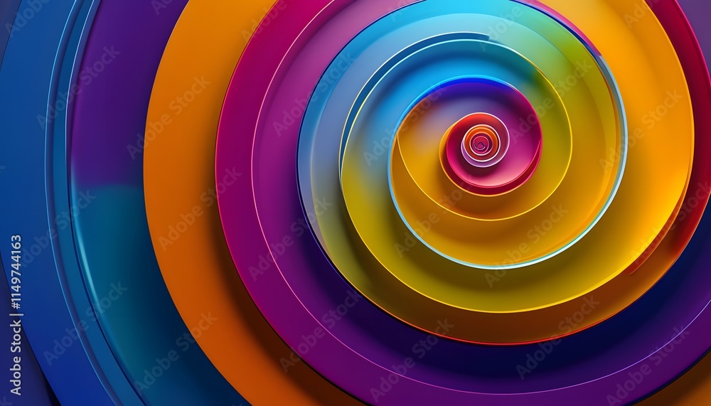 Obraz premium Radial Data Visualization - Vibrant Design