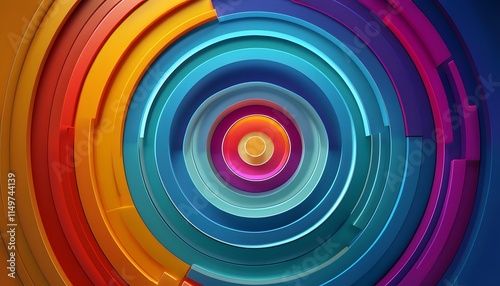 Radial Data Visualization - Vibrant Design