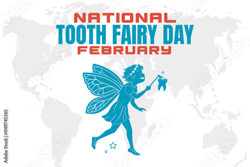 vector illustration for NATIONAL TOOTH FAIRY DAY background