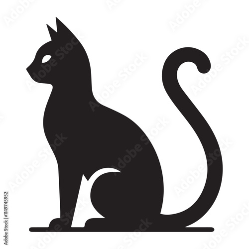 Wallpaper Mural Elegant Cat Silhouette Vector Art for Your Project Torontodigital.ca