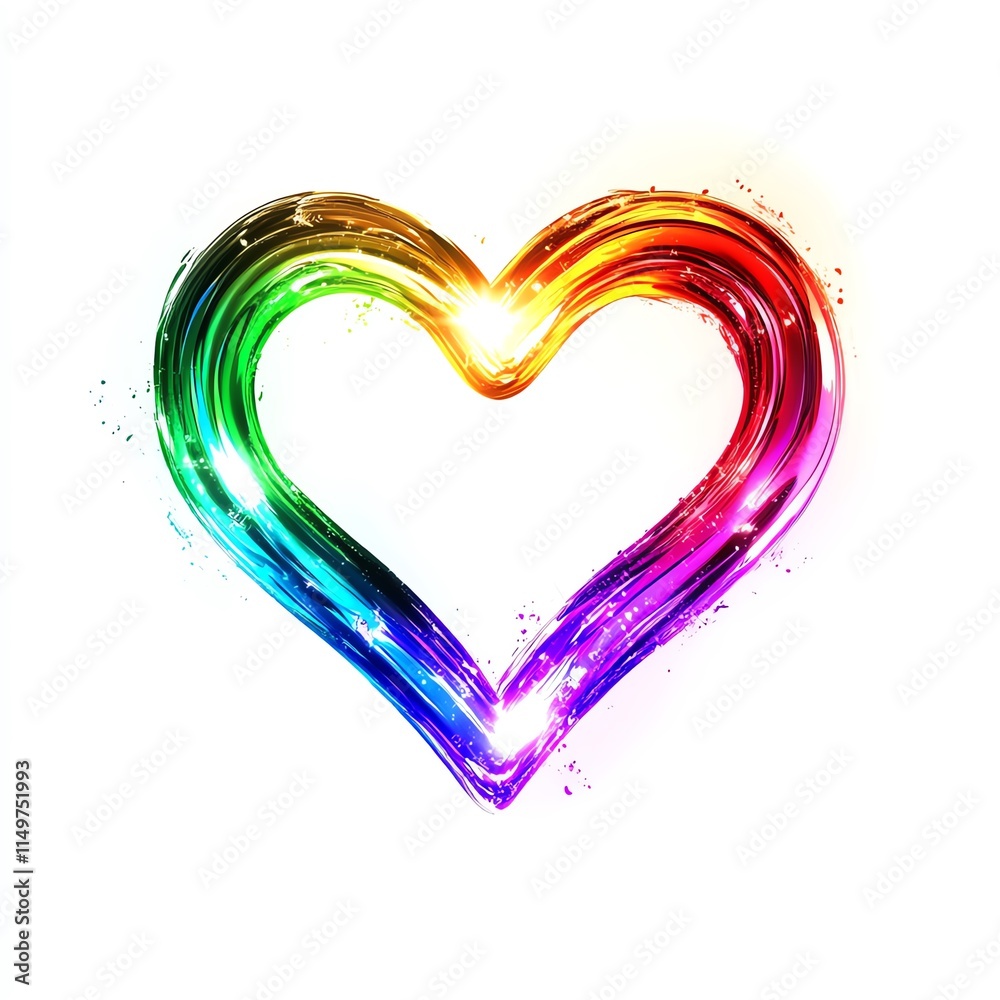 A vibrant rainbow heart symbolizing love, unity, and diversity in a colorful design. A vibrant rainbow heart symbolizing love, unity, and diversity in a colorful design.