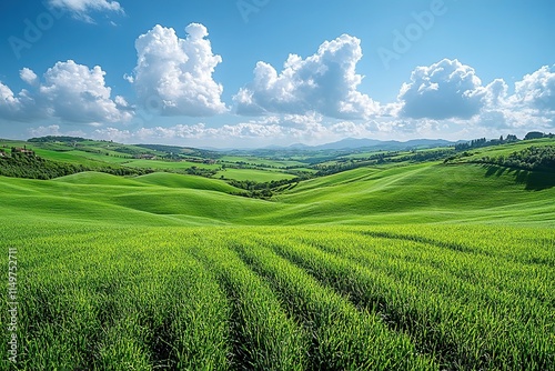 Picturesque Tuscan Hillscape on a Sunny Day