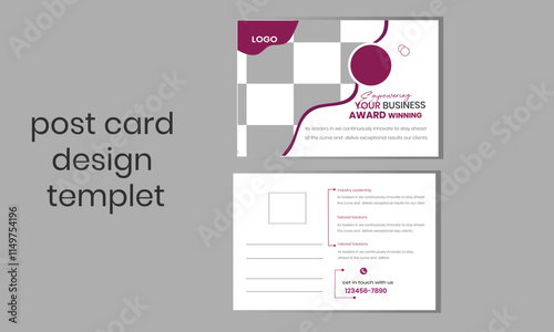 Corporate postcard design template. modern postal card design. businss mailing-card design bundlebe 