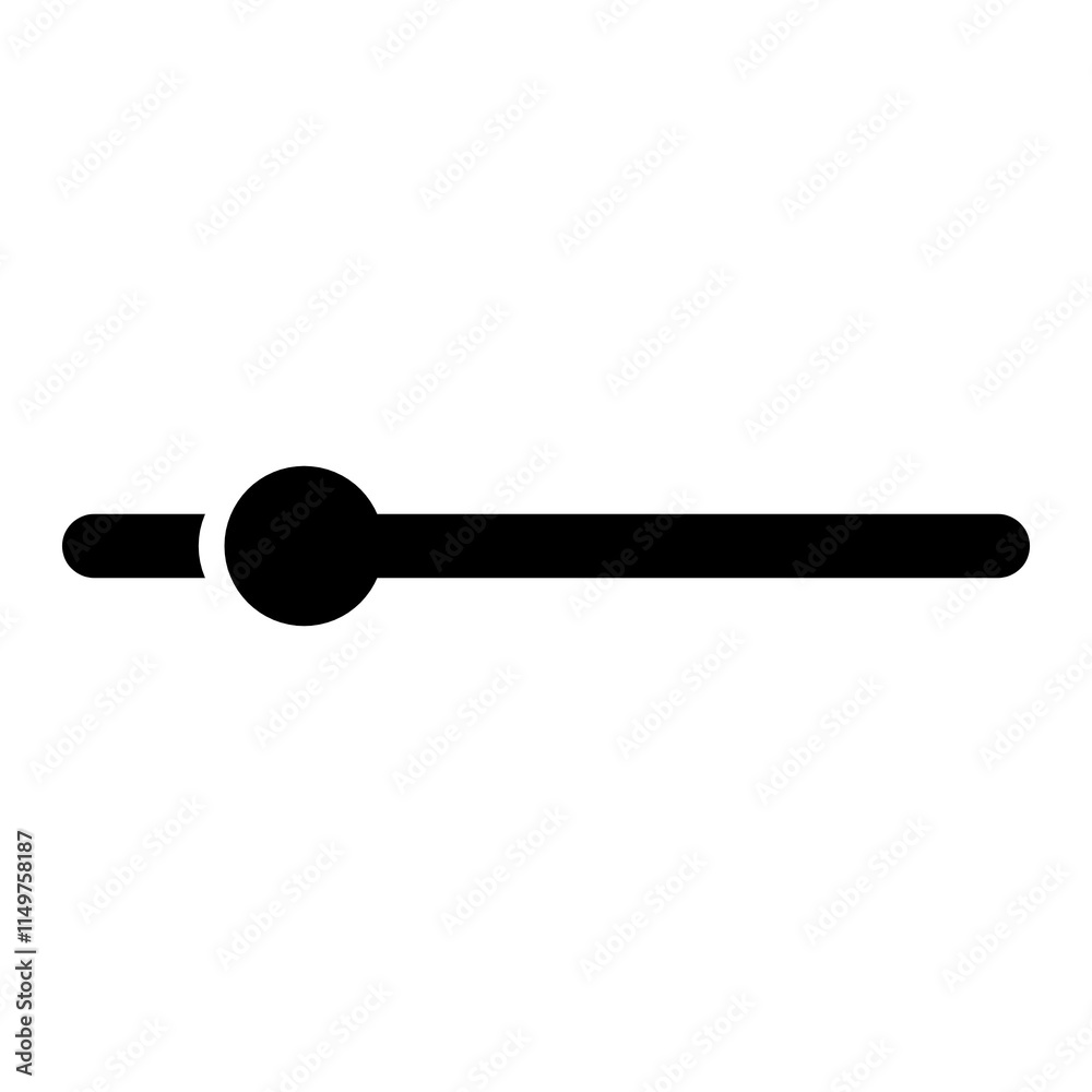 Single slider icon in black and outline style Single slider icon in black and outline style