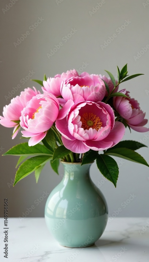 custom made wallpaper toronto digitalBeautifully arranged peony bouquet in a elegant vase, decorative centerpiece, arrangement, vase