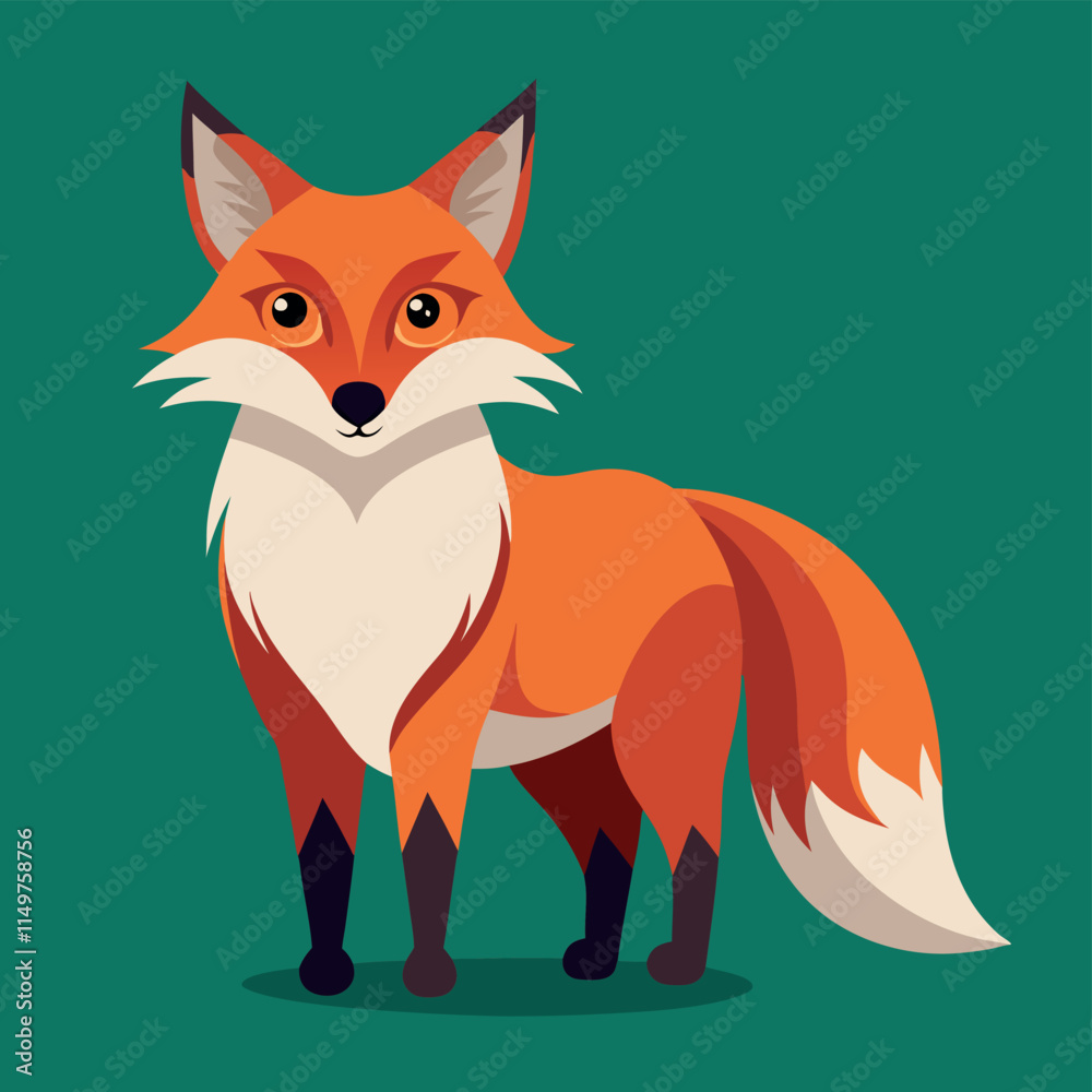 Animal, fox, full-length. Animal, fox, full-length.