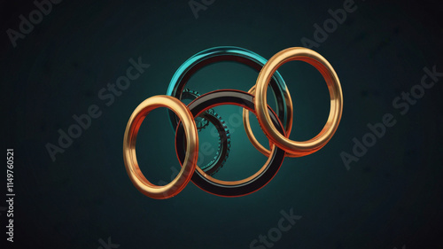 three rings loop animations with alpha photo